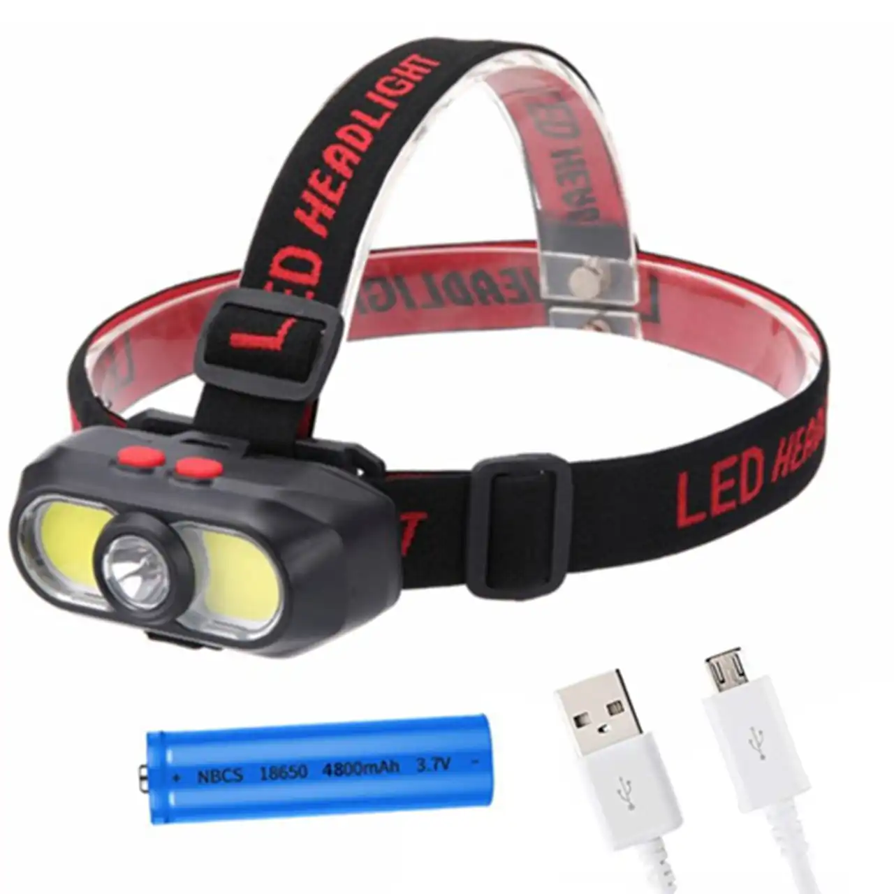 Ліхтар налобний KX-302-LED+2COB Ліхтар налобний KX-302-LED+2COB