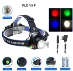 Ліхтар налобний PLD-V9-F-4XPE(RGB), 2x18650 - Зображення 8