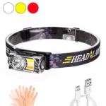 Ліхтар налобний YY-19B-3SMD+2COB(white+yellow+red) - Зображення 2