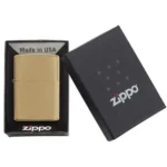 Запальничка бензинова ZIPPO 204 B - BR FIN SOLID BRASS - Зображення 5