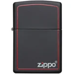 Запальничка бензинова Zippo 218 ZB CLASSIC black matte with zippo border - Зображення 2