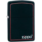 Запальничка бензинова Zippo 218 ZB CLASSIC black matte with zippo border