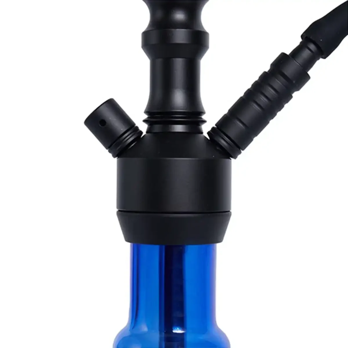 Кальян Amy Deluxe 070.02 PSMBK-BU — чорна шахта, синя колба, 50 см