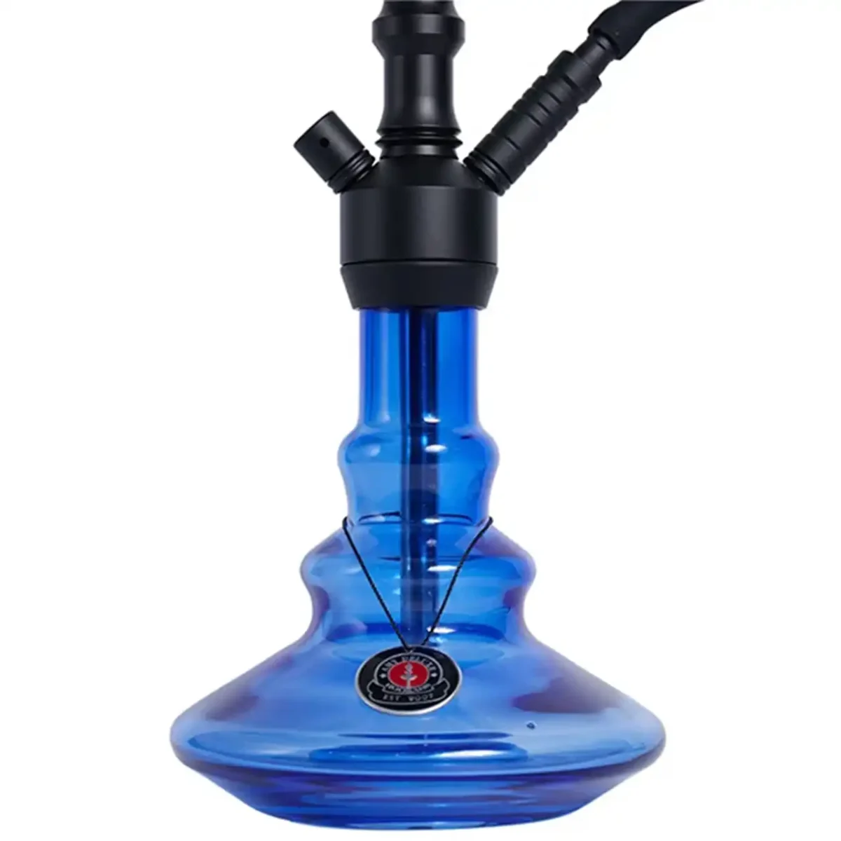 Кальян Amy Deluxe 070.02 PSMBK-BU — чорна шахта, синя колба, 50 см