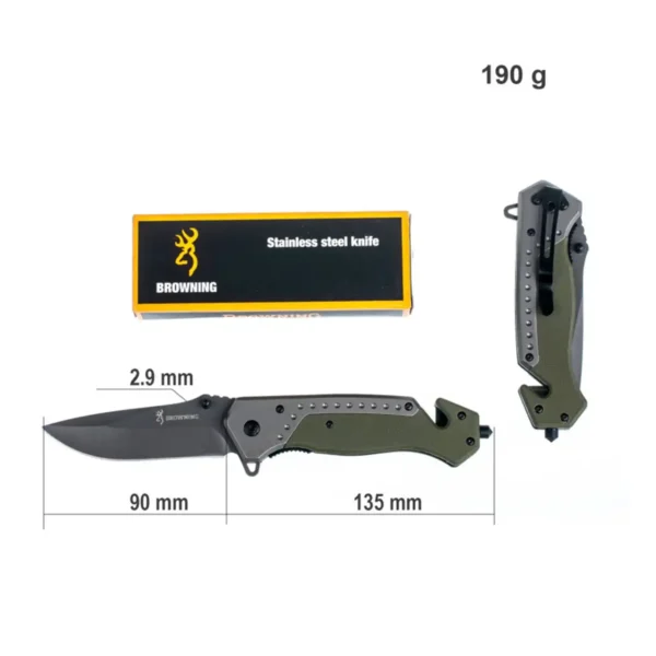 Складаний ніж Browning a3316 з лезом 440C, стропорізом і склобоєм