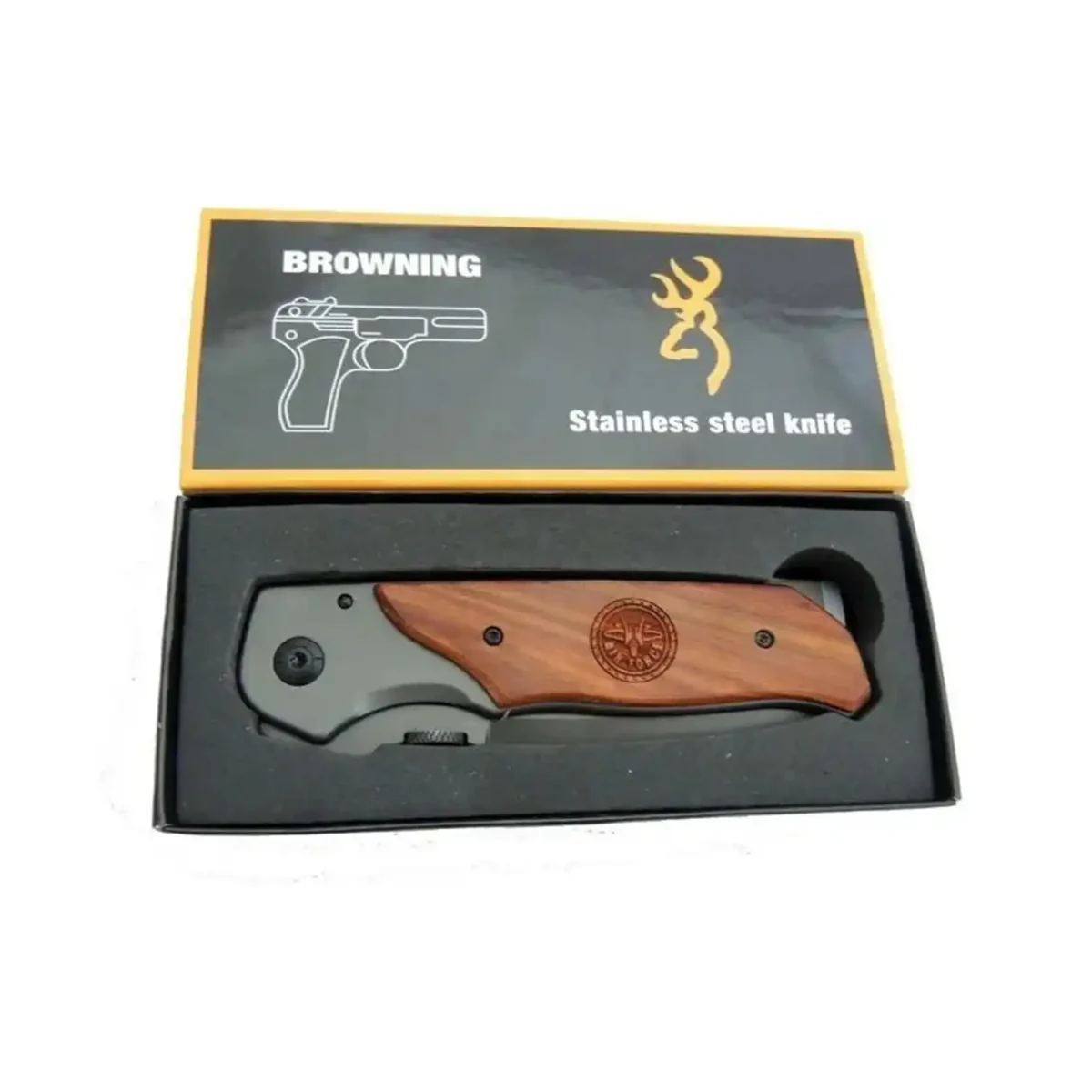 Складаний ніж Browning DA 30 з дерев’яною рукояттю та клинком із сталі 440С