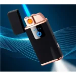 Запальничка USB HL-253 з гострим полум’ям, спіраллю, ліхтарем і активацією струсом