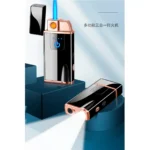 Запальничка USB HL-253 з гострим полум’ям, спіраллю, ліхтарем і активацією струсом