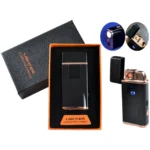 Запальничка USB HL-253 з гострим полум’ям, спіраллю, ліхтарем і активацією струсом