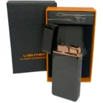 Запальничка USB HL-419 дугова та газова 2в1 з індикатором та ліхтариком
