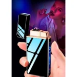 Запальничка USB HL-419 дугова та газова 2в1 з індикатором та ліхтариком