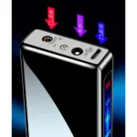 Запальничка USB HL-419 дугова та газова 2в1 з індикатором та ліхтариком