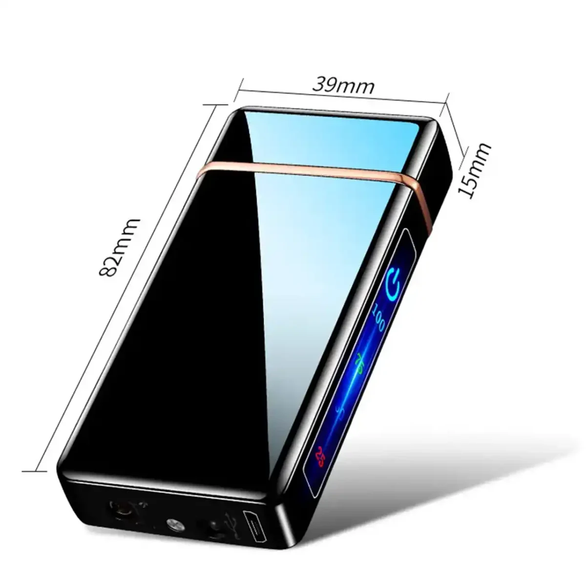 Запальничка USB HL-419 дугова та газова 2в1 з індикатором та ліхтариком