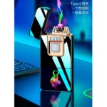 Запальничка USB HL-430 Premium з дисплеєм, ліхтариком та акумулятором 1000 mAh