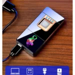 Запальничка USB HL-430 Premium з дисплеєм, ліхтариком та акумулятором 1000 mAh