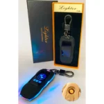 Подовжена USB-запальничка HL-467 зі спіраллю розжарювання, підсвічуванням і брелоком