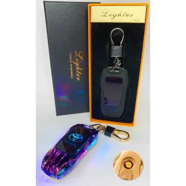 Подовжена USB-запальничка HL-467 зі спіраллю розжарювання, підсвічуванням і брелоком