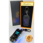 Подовжена USB-запальничка HL-467 зі спіраллю розжарювання, підсвічуванням і брелоком