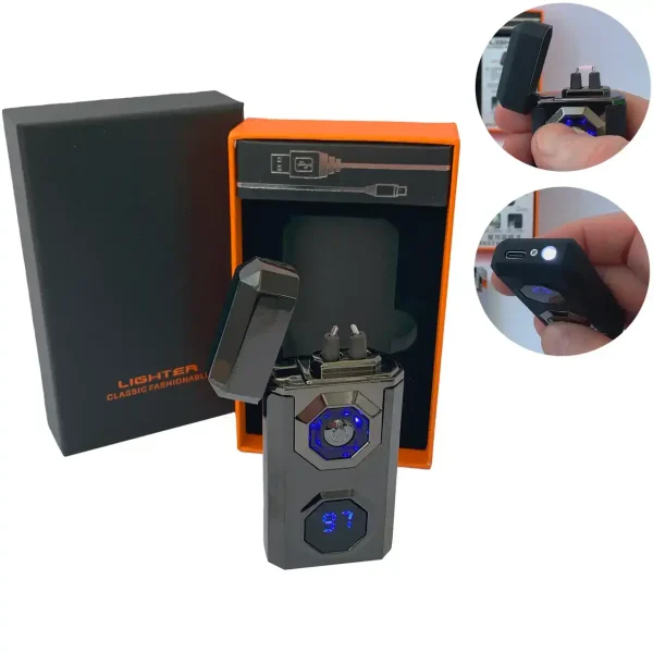 USB-запальничка HL-646 з плазмовою дугою та дисплеєм заряду
