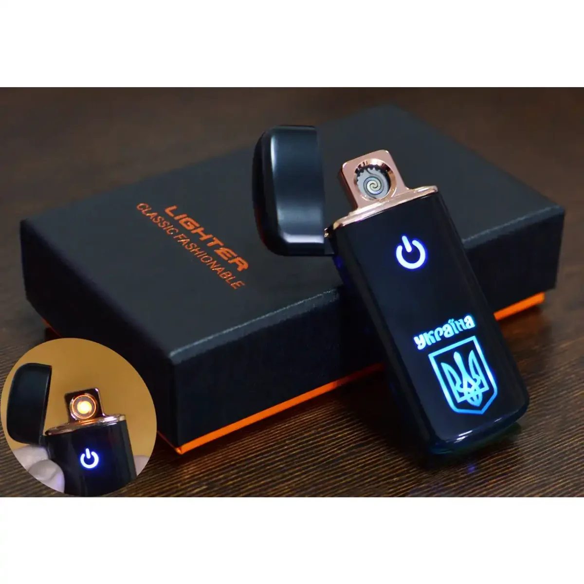 USB-запальничка HL-120 зі спіраллю розжарювання та сенсорною кнопкою