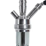 Кальян Amy Deluxe SS 20.01 BK висотою 70 см із нержавіючої сталі з чорною узорчатою колбою 2 л