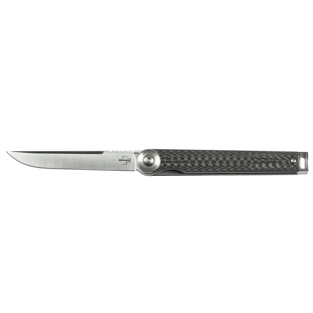 Складаний ніж Boker Plus Kaizen Carbon (2373.10.12) з клинком 75 мм із сталі CPM-S35VN і карбоновою рукояттю