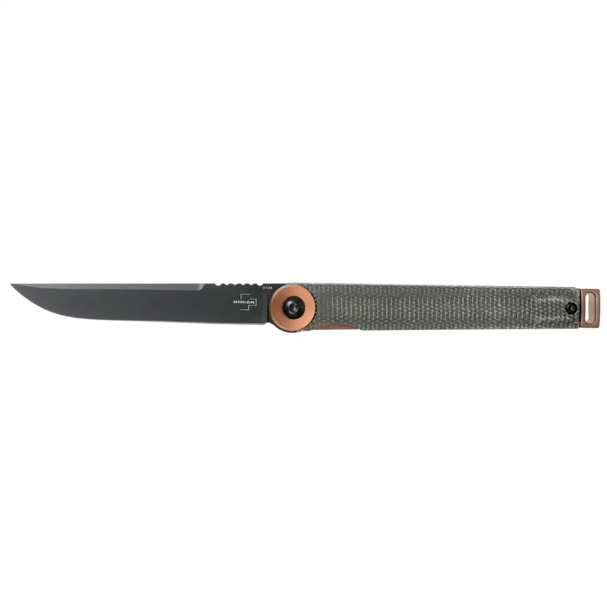 Складаний ніж Boker Plus Kaizen Micarta (2373.09.41) з клинком 79 мм зі сталі D2 і зеленою рукояттю