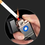 USB-запальничка A33521U3 з турбо-пламенем, електронна й газова, у подарунковій коробці