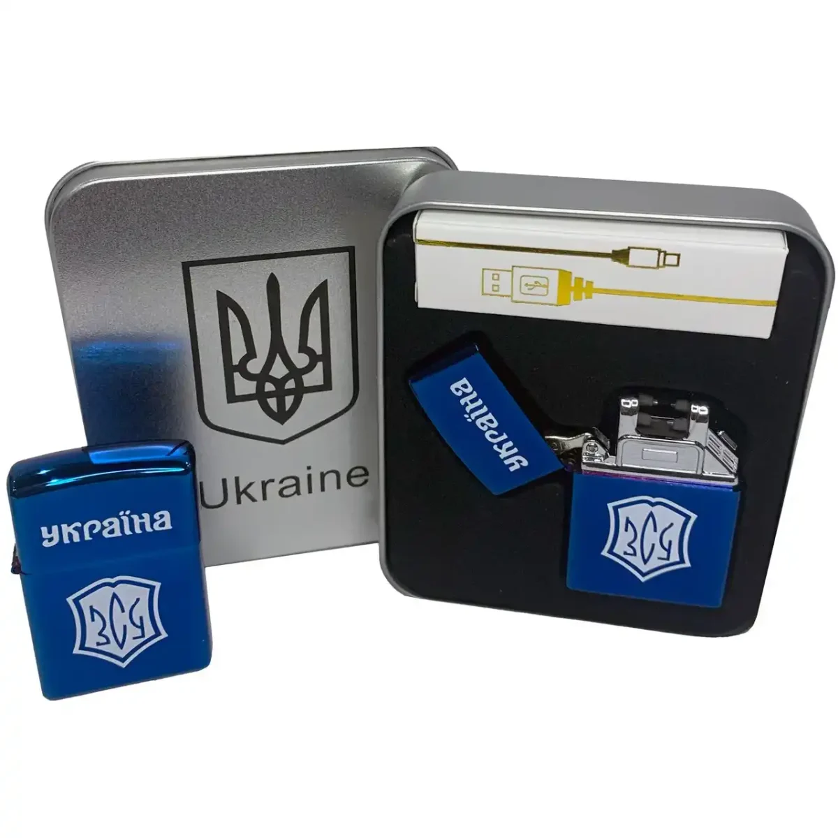 USB-запальничка HL-445 з акумулятором 1000 мАг у подарунковій коробці