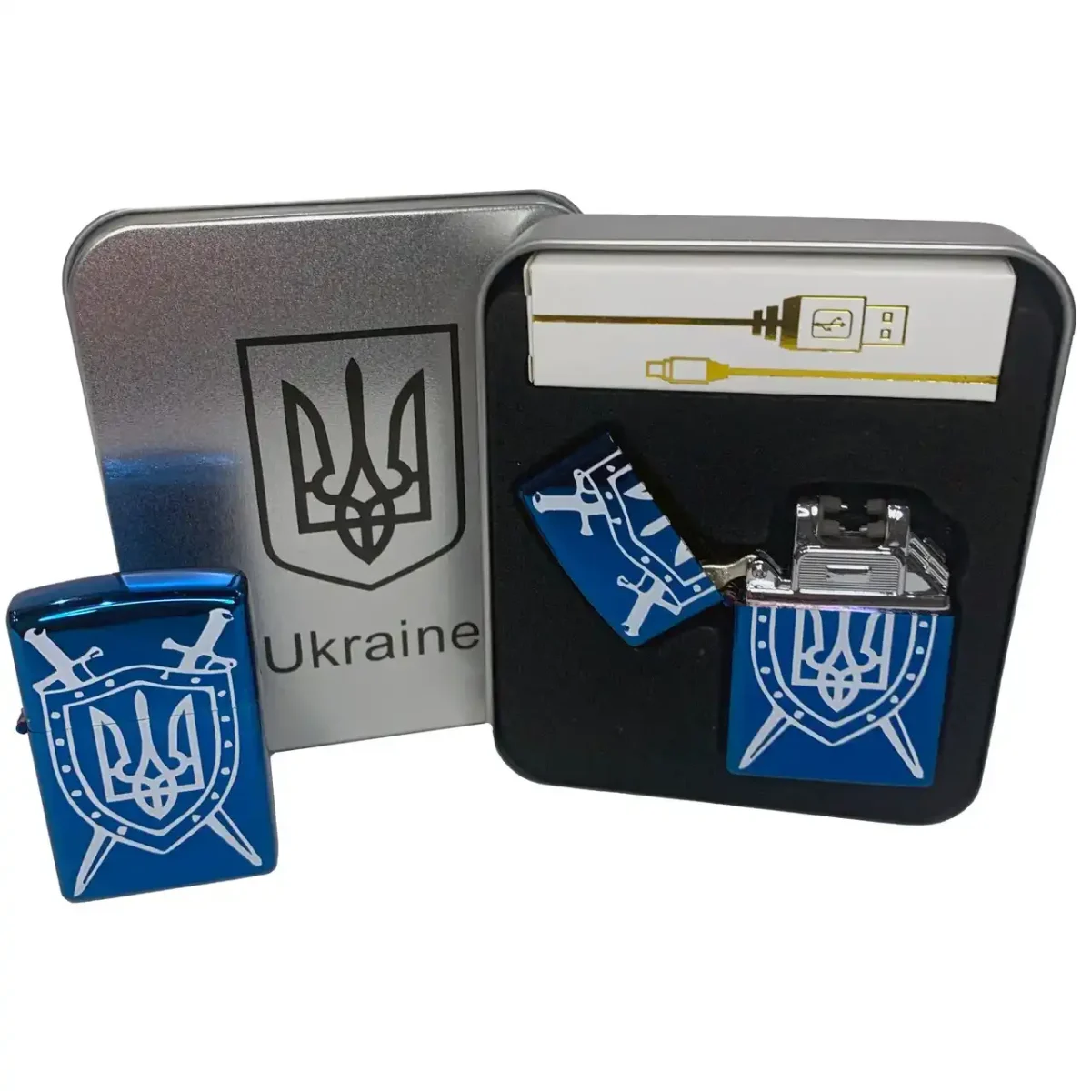 USB-запальничка HL-446 з акумулятором 1000 мАг у подарунковій коробці