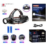 Налобний ліхтар NIGHT VISION BL-T207-TG із зумом і флуоресцентним корпусом
