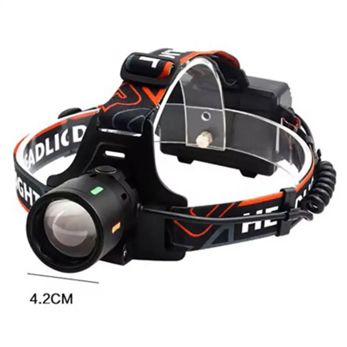 Налобний ліхтар NIGHT VISION BL-T207-TG із зумом і флуоресцентним корпусом
