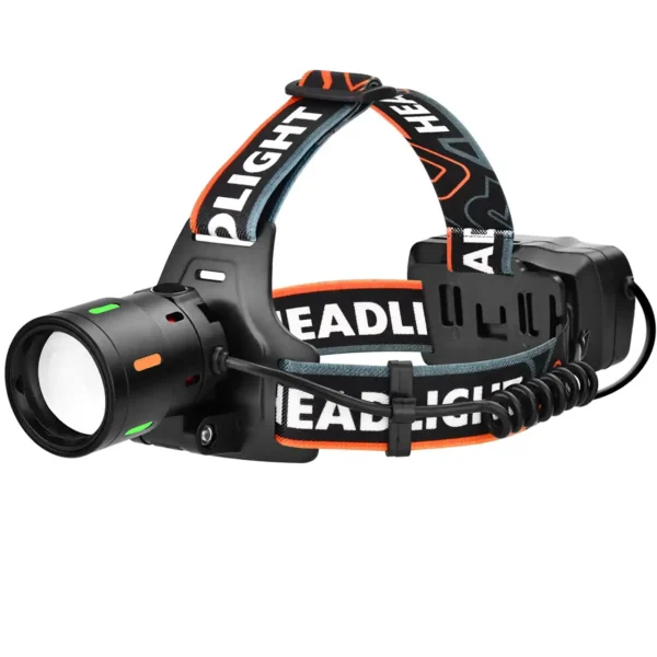 Налобний ліхтар NIGHT VISION BL-T207-TG із зумом і флуоресцентним корпусом