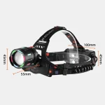 Налобний ліхтар NIGHT VISION SY-8087 TG із флуоресцентним корпусом і зумом