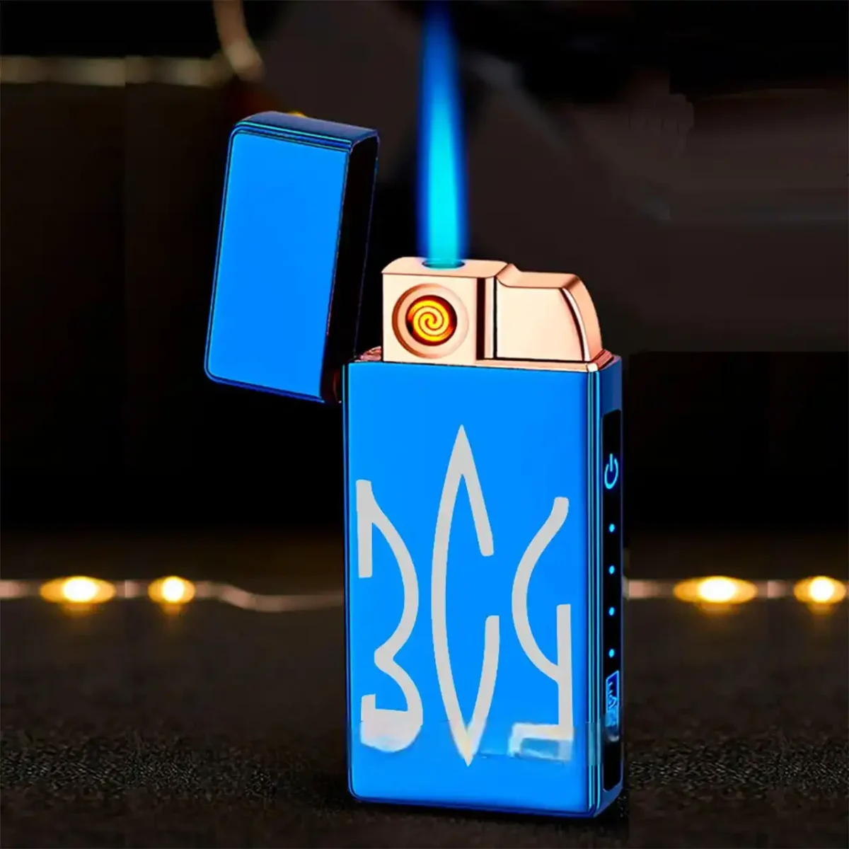Запальничка USB A33608U6 із турбо-полум’ям і спіраллю нагріву, два режими роботи
