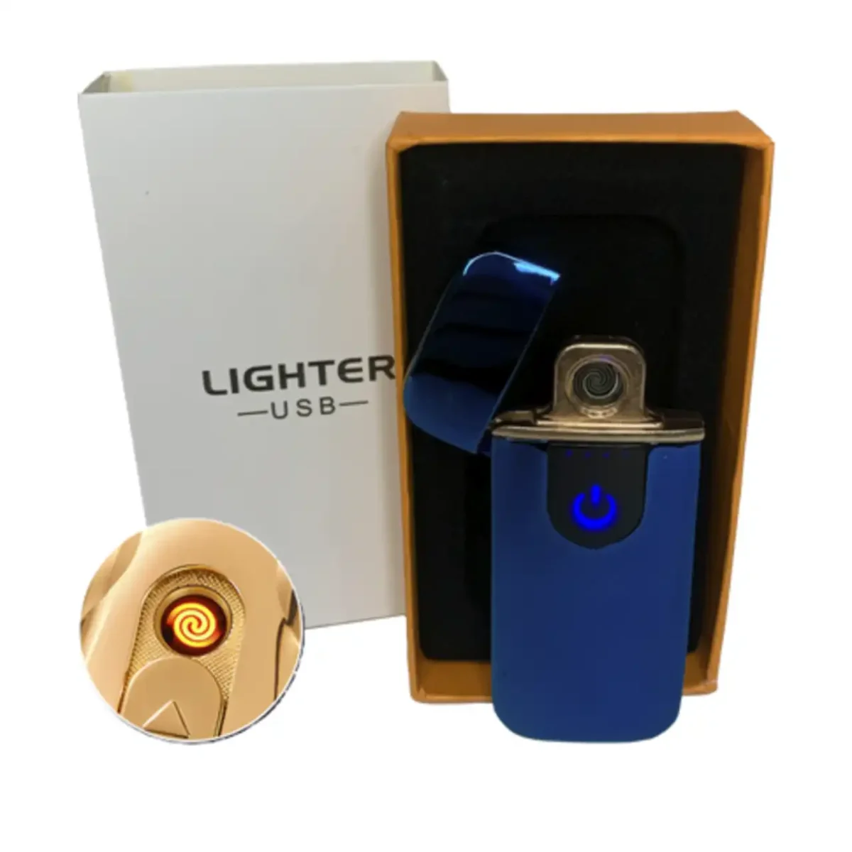 Запальничка USB HL-520 із акумулятором 1000 mAh, індикатором заряду та USB-інтерфейсом